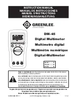 Greenlee DM-45 Instruction Manual preview