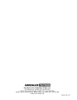 Предварительный просмотр 14 страницы Greenlee Fairmont 42191 Service Manual