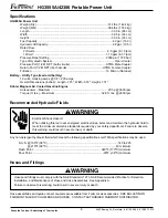 Preview for 6 page of Greenlee Fairmont 42306 Operation, Service & Parts Manual