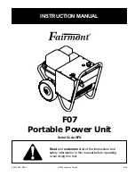 Greenlee Fairmont F07 Instruction Manual preview