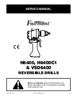 Preview for 1 page of Greenlee Fairmont H6400 Service Manual