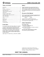 Preview for 2 page of Greenlee Fairmont H6400C Operation Manual