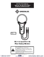 Предварительный просмотр 1 страницы Greenlee FC-110 Instruction Manual