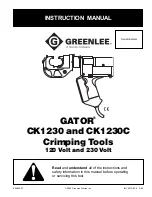 Preview for 1 page of Greenlee GATOR CK1230 Instruction Manual