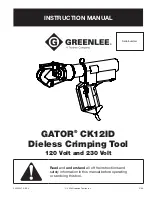 Greenlee GATOR CK12ID Instruction Manual предпросмотр