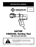 Greenlee GATOR CSG50GL Instruction Manual preview