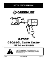 Greenlee GATOR CSG85GL Instruction Manual предпросмотр