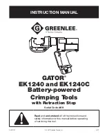 Greenlee GATOR EK1240 Instruction Manual preview