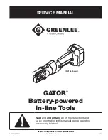 Предварительный просмотр 1 страницы Greenlee GATOR EK210L Service Manual