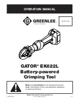 Greenlee GATOR EK622L Operation Manual preview