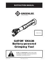 Preview for 1 page of Greenlee GATOR EK628 Instruction Manual