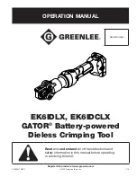 Preview for 1 page of Greenlee GATOR EK6IDCLX Operation Manual