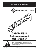 Preview for 1 page of Greenlee GATOR ES32 Instruction Manual