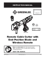 Preview for 1 page of Greenlee GATOR ESG105LXR Instruction Manual