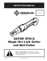 Greenlee GATOR ETS12 Instruction Manual preview