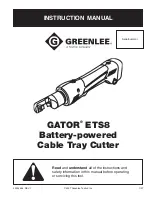 Preview for 1 page of Greenlee GATOR ETS8 Instruction Manual