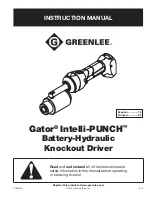 Preview for 1 page of Greenlee Gator Intelli-PUNCH Instruction Manual