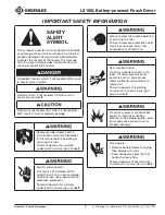 Preview for 3 page of Greenlee GATOR LS100L Operation Manual