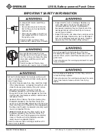 Preview for 4 page of Greenlee GATOR LS100L Operation Manual