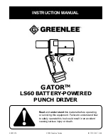 Preview for 1 page of Greenlee Gator LS60 Instruction Manual