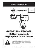 Greenlee GATOR Plus ESG50GL Instruction Manual preview