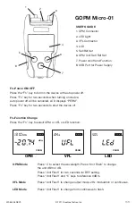 Greenlee GOPM Micro-01 User Manual предпросмотр