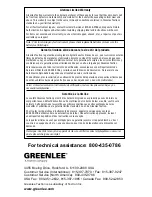 Предварительный просмотр 60 страницы Greenlee GT-220 Instruction Manual