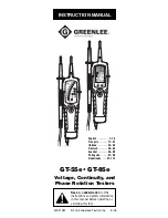 Preview for 1 page of Greenlee GT-55e Instruction Manual