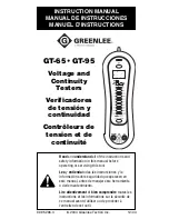 Preview for 1 page of Greenlee GT-65 Instruction Manual