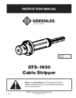 Preview for 1 page of Greenlee GTS-1930 Instruction Manual