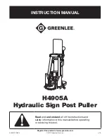 Preview for 1 page of Greenlee H4905A Instruction Manual