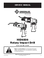 Preview for 1 page of Greenlee HID6506 Service Manual