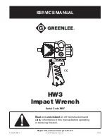 Greenlee HW3 Service Manual preview