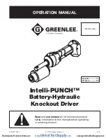 Greenlee Intelli-PUNCH Operation Manual предпросмотр