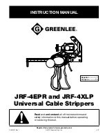 Preview for 1 page of Greenlee JRF-4EPR Instruction Manual