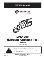 Предварительный просмотр 1 страницы Greenlee LPK1240 Service Manual