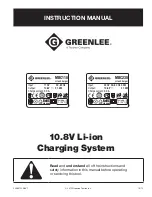 Greenlee MBC110 Instruction Manual preview