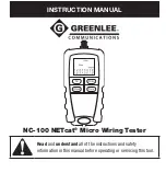 Greenlee NETcat NC-100 Instruction Manual preview