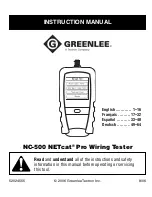 Preview for 1 page of Greenlee NETcat NC-500 Instruction Manual