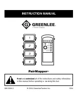 Greenlee PairMapper Instruction Manual preview