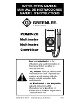 Greenlee PDMM-20 Instruction Manual preview