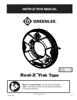 Greenlee Reel-X FTXF-100 Instruction Manual preview