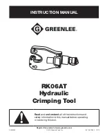 Предварительный просмотр 1 страницы Greenlee RK06AT Instruction Manual