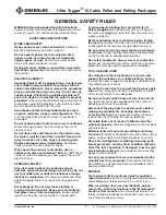 Preview for 3 page of Greenlee Ultra Tugger UT10-22 Instruction Manual