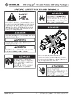 Preview for 4 page of Greenlee Ultra Tugger UT10-22 Instruction Manual