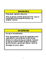 Предварительный просмотр 4 страницы greenmarine AWM-1200 User Manual