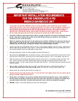 Preview for 3 page of Greenplate Myles Double Installation Information