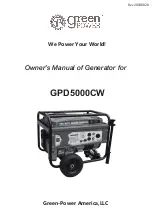 Preview for 1 page of GreenPower GPD5000CW Owner'S Manual