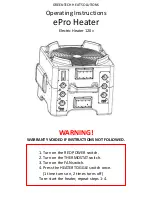 Предварительный просмотр 1 страницы GreenTech Bed Bug ePro Heater Operating Instructions