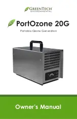 Preview for 1 page of GreenTech PortOzone 20G Owner'S Manual